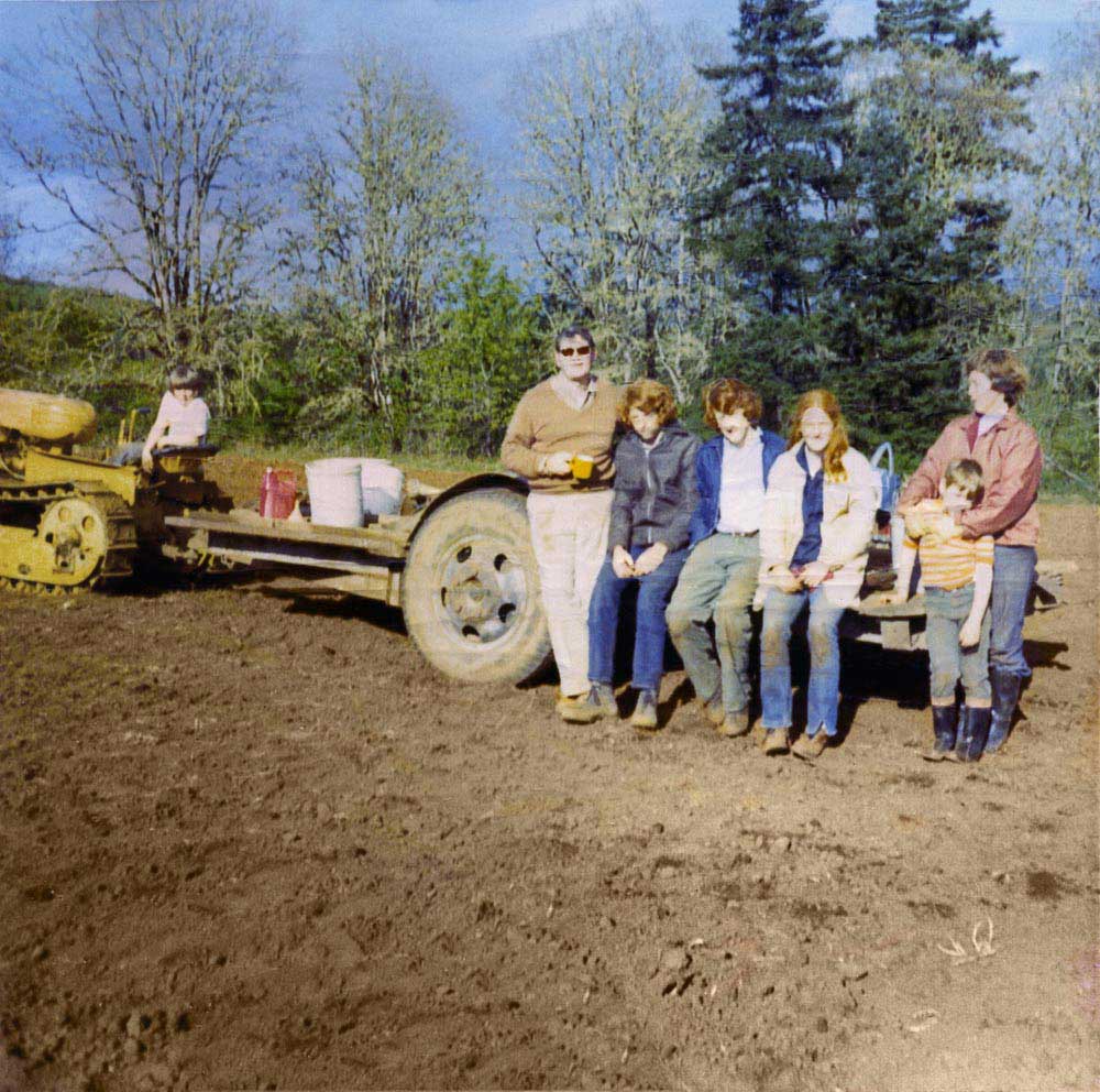 historical image - vineyard being planted in 1970's