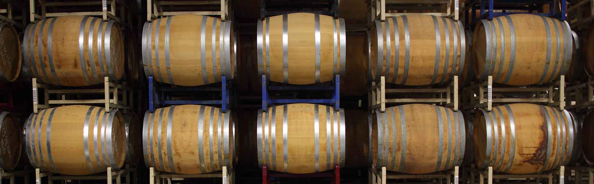 image of wine barrels stacked