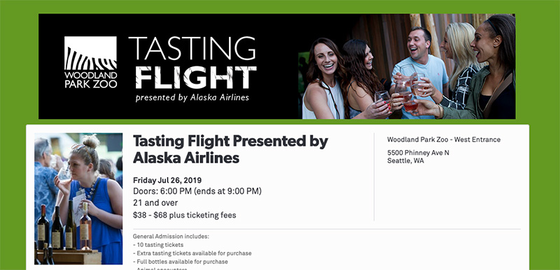 header image for tasting flight at the zoo with date july 26 2019
