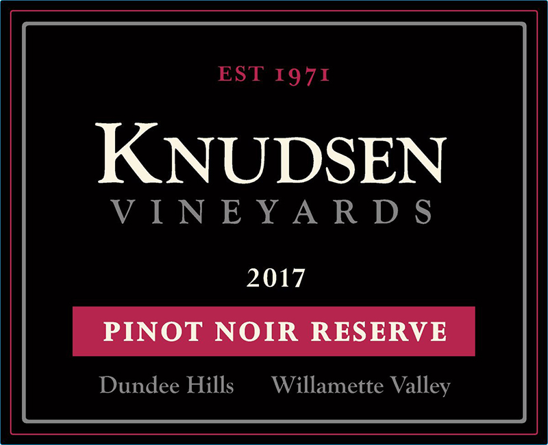 front label image for knudsen vineyards pinot nor willamette valley dundee hills 2017