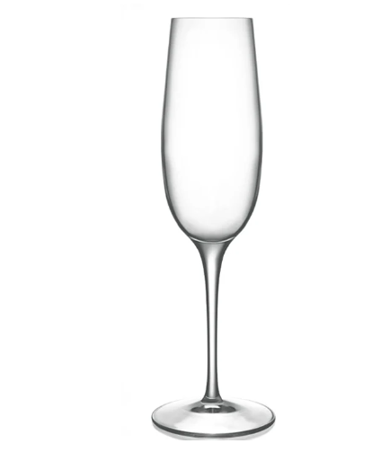 Sparkling wine glass shape designed to preserve bubbles